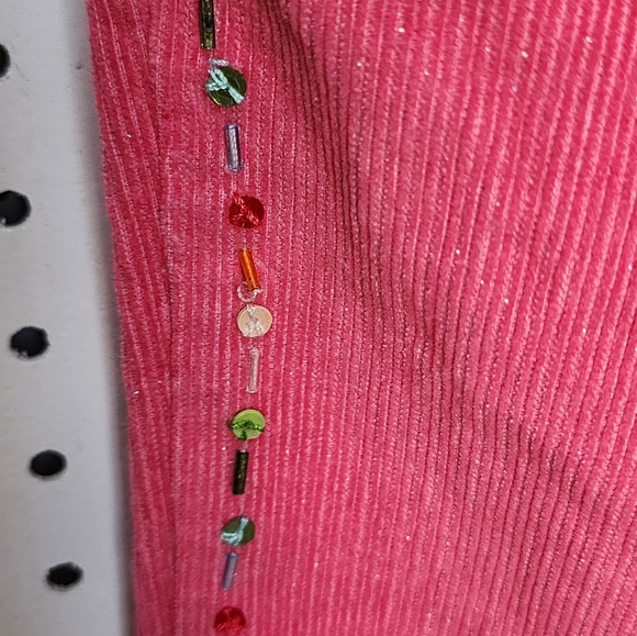 Gymboree White Top with Colorful Accents And Pink corduroy material Jeans - Picture 7 of 10